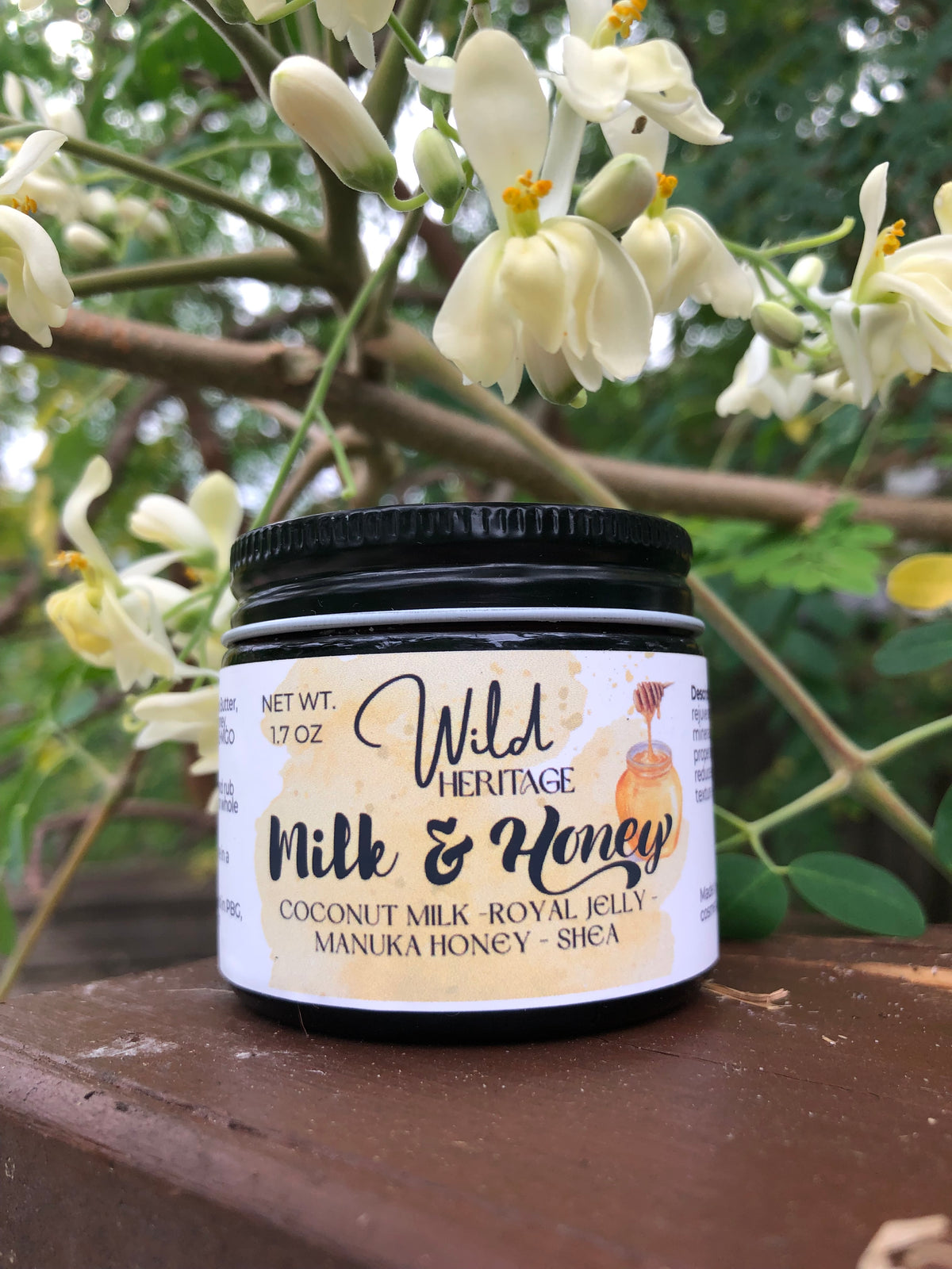 Milk & Honey Balm with Manuka Honey, Royal Jelly, and Coconut Milk for skin repair and hydration