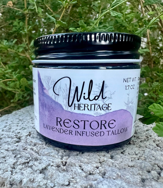 Restore | Soothing Lavender Tallow Balm for Daily Calm & Skin Comfort